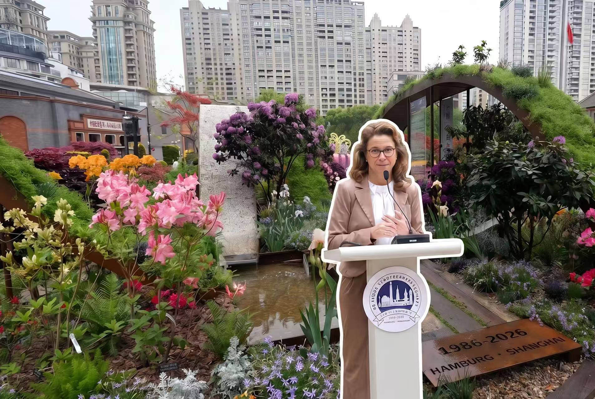 Novo jardim inaugurado para celebrar a amizade entre Xangai e Hamburgo