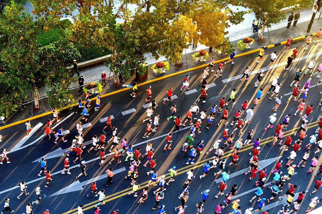 Maratona de Xangai: Controles de tráfego e zonas de acesso proibido