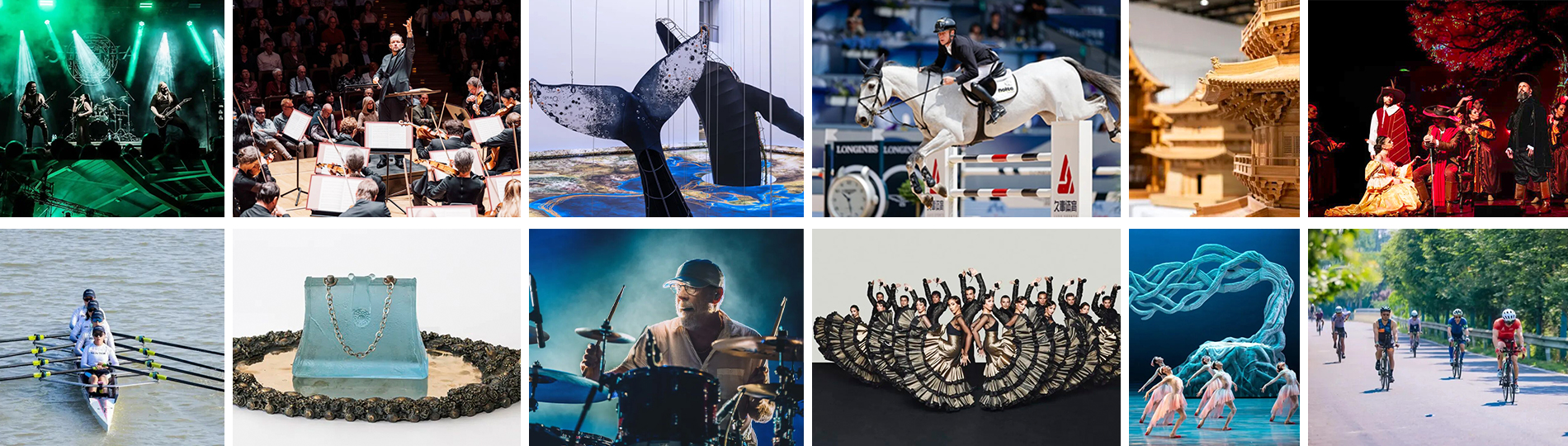 Eventos esportivos, dramas, concertos, exposições e casas de <i>shows</i> em maio