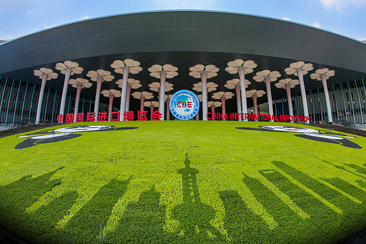 Planta dos estandes empresariais da 9ª CIIE